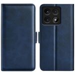 Per Xiaomi 14T Custodia per telefono in pelle con fibbia magnetica orizzontale a doppio lato (blu scuro)