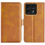 Per Xiaomi 14T Pro Custodia per telefono in pelle con fibbia magnetica orizzontale a doppio lato (giallo)