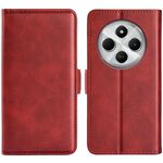 Per Xiaomi Redmi 14C 4G Custodia in pelle con fibbia magnetica orizzontale a doppio lato (rosso)