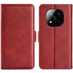Per Xiaomi Redmi Note 14 Pro+ Custodia in pelle con chiusura magnetica orizzontale a doppio lato (rosso)
