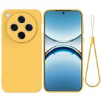 Per OPPO Find X8 Pro Custodia antiurto in silicone liquido Pure Color (giallo)