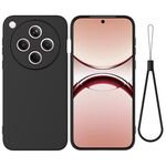 Per OPPO Find X8 Custodia antiurto in silicone liquido Pure Color (nero)