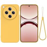 Per OPPO Find X8 Custodia antiurto in silicone liquido Pure Color (giallo)