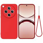 Per OPPO Find X8 Custodia antiurto in silicone liquido Pure Color (rosso)