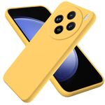 Per vivo X200 Custodia per telefono antiurto in silicone liquido a tinta unita con copertura totale (giallo)