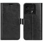 Per Xiaomi 14T Pro R64 Texture Custodia in pelle orizzontale a flip per telefono (nero)