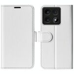 Per Xiaomi 14T Pro R64 Texture Custodia per telefono in pelle con flip orizzontale (bianco)