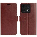 Per Xiaomi 14T Pro R64 Texture Custodia in pelle con flip orizzontale (marrone)