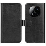 Per Xiaomi Redmi Note 14 Pro+ R64 Texture Custodia in pelle con flip orizzontale (nero)