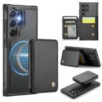 Per Samsung Galaxy S25 Ultra 5G JEEHOOD J05 Custodia per telefono in pelle RFID stile magnetico aziendale (nero)