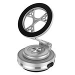 C6 Supporto per auto con ventosa, pieghevole e girevole regolabile, supporto magnetico per telefono (argento)