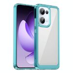 Custodia per telefono in TPU acrilico ibrido serie colorata globale per OPPO Reno13 (blu trasparente)