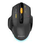 MKESPN W601 Mouse da gioco macro silenzioso wireless tri-mode in fibra di carbonio 12800DPI Mouse Bluetooth (nero)