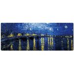 Mouse pad grande 400x900x5mm in gomma con stampa Starry Night TBD0602207710I