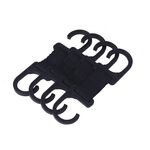 4 pezzi / set ganci per poggiatesta per schienale auto ganci nascosti antiurto per organizer per sedili posteriori auto (nero)