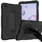 Per Samsung Galaxy A 8.4 T307 Custodia per tablet PC ibrida in silicone robot B2 a contrasto di colore con supporto (nero)