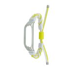 Per Xiaomi Mi Band 4/3 cinturino in nylon con cavo intrecciato in silicone (bianco giallo)