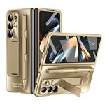 Per Samsung Galaxy Z Fold5 5G Custodia per telefono pieghevole opaca AG integrata con slot per penna (oro champagne)