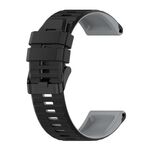 Per Garmin Epix Pro 47mm Cinturino sportivo in silicone con colori misti (nero + grigio)