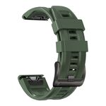 Per cinturino per orologio Garmin Instinct 2 Solar Sport in silicone di colore puro (verde militare)