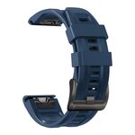 Per Garmin Epix Pro 47mm Cinturino sportivo in silicone di colore puro (blu scuro)