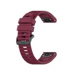 Per Garmin Epix Pro 51mm cinturino sportivo in silicone (vino rosso)