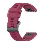 Per Garmin Instinct 2X cinturino in silicone tinta unita solare (vino rosso)