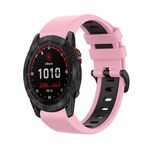 Per cinturino sportivo in silicone bicolore Garmin Enduro 2 (rosa + nero)