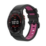 Per cinturino sportivo in silicone bicolore Garmin Enduro 2 (nero + rosa)