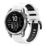 Per cinturino sportivo in silicone bicolore Garmin Enduro 2 (bianco + nero)