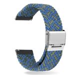 Per Huawei Watch 4/4 Pro cinturino in nylon intrecciato con fibbia in metallo (W blu verde)