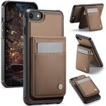 Per iPhone SE 2022 / SE 2020 / 8 JEEHOOD J06 Custodia per telefono in PU con porta carte RFID MagSafe in stile britannico (marrone)