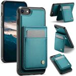 Per iPhone SE 2022 / SE 2020 / 8 JEEHOOD J06 Custodia per telefono in PU con porta carte RFID MagSafe in stile britannico (verde)