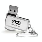 Unità flash USB 2.0 rotante in metallo Stampa su richiesta, memoria: 16 GB (POD)
