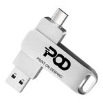 Unità flash USB rotante in metallo USB2.0 / Type-C Stampa su richiesta, memoria: 64 GB (POD)