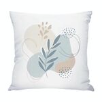Federa per cuscino da divano stampata con foglie fresche, senza stampa centrale su richiesta, dimensioni: 35x35 cm (raso lucido)