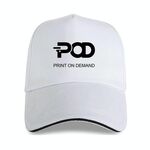 Cappellino con fibbia in acciaio in cotone e poliestere stampato POD Stampa su richiesta (bianco)