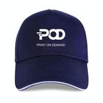 Cappellino con fibbia in acciaio in cotone e poliestere stampato POD Stampa su richiesta (blu navy)