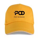 POD stampato poliestere cotone fibbia in acciaio berretto stampa su richiesta (giallo)