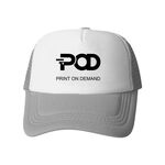 Cappello con visiera in spugna stampata POD con stampa su richiesta (grigio)