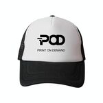 Cappello con visiera in spugna stampata POD con stampa a richiesta (nero)