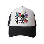 Cappello con visiera in spugna con stampa graffiti, stampa su richiesta (nero)