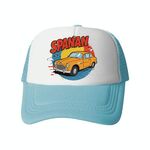 Cappello con visiera in spugna stampata con stampa su richiesta (azzurro cielo)