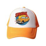 Cappello con visiera in spugna stampata per auto, stampa su richiesta (arancione)