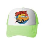 Cappello con visiera in spugna stampata con stampa su richiesta (verde menta)