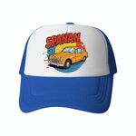 Cappello con visiera in spugna stampata per auto, stampa su richiesta (blu)