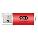 POD Colorful Metal USB 2.0 Flash Drive Stampa su richiesta, Memoria: 8 GB (Rosso)