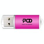 POD Colorful Metal USB 2.0 Flash Drive Stampa su richiesta, Memoria: 8 GB (Rosa rossa)