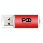 POD Colorful Metal USB 2.0 Flash Drive Stampa su richiesta, Memoria: 32 GB (Rosso)