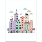 Stampa su tela decorativa con stampa a getto d'inchiostro EPSON 320g senza cornice, castello, su richiesta, dimensioni: 13x18 cm